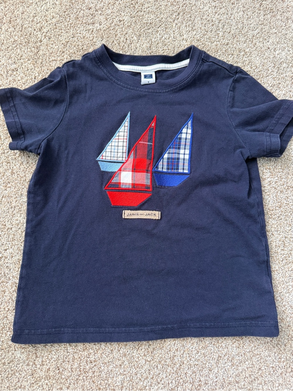 Janie and Jack Sailboat Short Sleeve Shirt